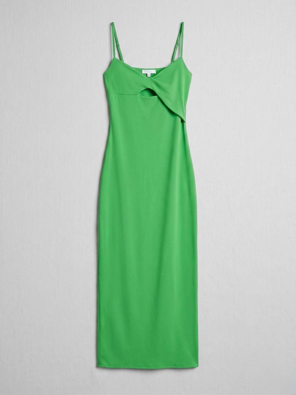 Zara NWT Bright Green Spaghetti-Strap Maxi Dress